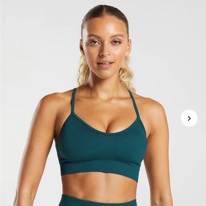 Gymshark Sweat Seamless Sports Bra - Winter Teal - Extra Small